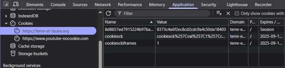 Cookies de ce site Cookies utilisés par ce site